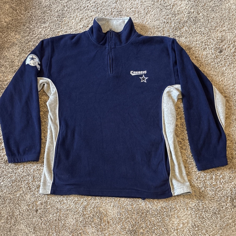Dallas Cowboys Authentic Fleece Pullover Jacket‎ 1/4 Zip M Extra Large XL
